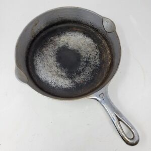 Vintage Griswold 7 Chrome Plated Cast Iron Skillet Large Block Logo 701 A EPU